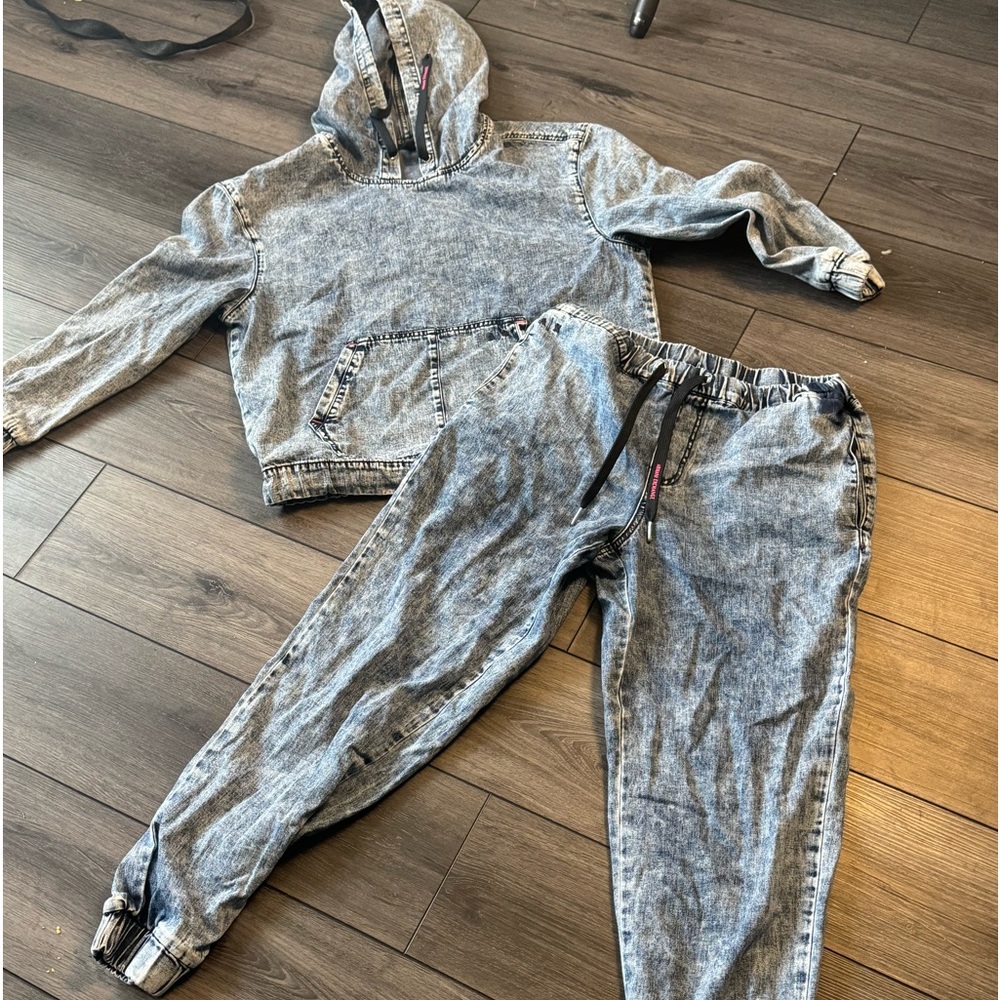 2 Piece Jean Jogger Set